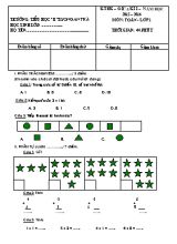 Đề kiểm tra môn Toán lớp 1 - Năm học 2016-2017 - Trường Tiểu học B Lương An Trà